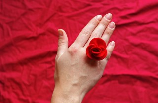 ghirlanda rose feltro