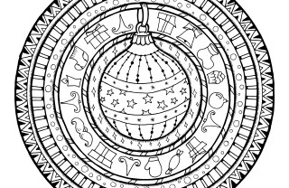 mandala natalizi, mandala natale, disegni antistress