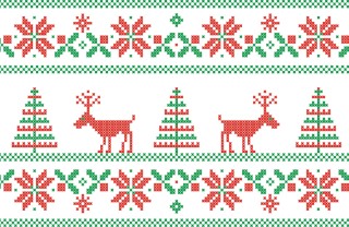 greche natalizie punto croce, greche natale punto croce