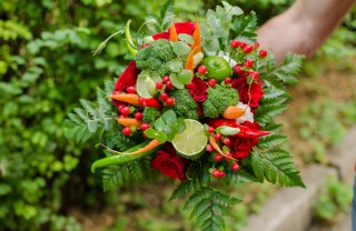 bouquet sposa verdure, bouquet verdure, bouquet ortaggi