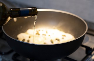 Vino in cucina