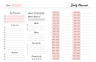 planner giornaliero da stampare gratis, agenda giornaliera da stampare gratis