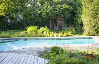 arredamento, giardino, piscina