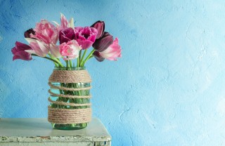decorare vasi fiori, fai da te, metodi di decorazione