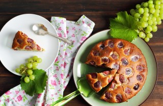 torta, uva, dolce