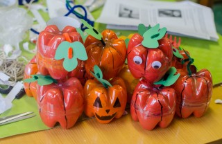 zucche halloween fai da te, zucche finte halloween
