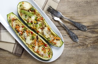Le zucchine ripiene al forno senza carne zucchine, verdure, ripieni senza carne