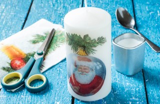 candele natale fai da te, candele natalizie fai da te