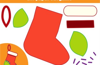 Modello per la calza della Bafana fai da te calza befana fai da te carta, calza befana fai da te decoupace, calza befana fai da te