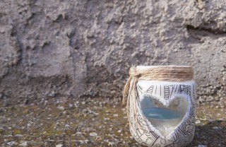 Barattolo di vetro decorato con il decoupage come decorare barattolo vetro decoupage, come decorare barattolo, decoupage vetro