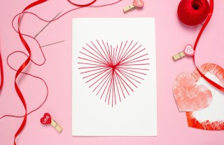 biglietto san valentino fai da te ricamo cartoncino, biglietto san valentino fai da te, ricamo cartoncino