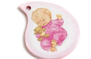 fiocco nascita esterno fai da te, fiocco nascita fai da te, fiocco nascita decoupage 