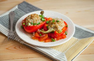 Peperoni ripieni di riso