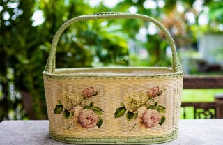 Cestino di vimini decorato fai da te cestini vimini decorati fai da te, cestini vimini fai da te, cestini vimini decoupage