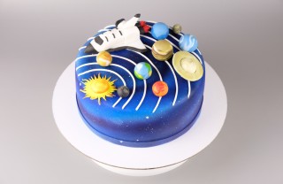 torte spaziali pasta zucchero, torta spaziale, torta tema spazio