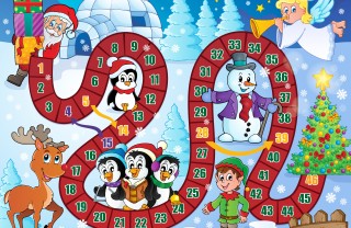 gioco dell'oca di natale da stampare, gioco oca da stampare, gioco natale da stampare