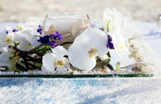 centrotavola, matrimonio, mare