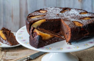 Torta cioccolato e pere