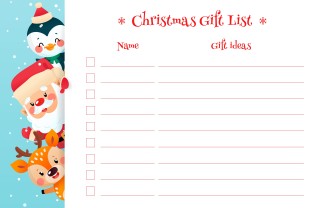 Lista di Natale da stampare lista regali natale da stampare, wish list natale da stampare
