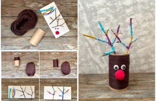 lavoretti natale con renna per bambini, lavoretti natale, lavoretti bambini