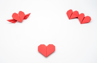 cuore fiocco origami