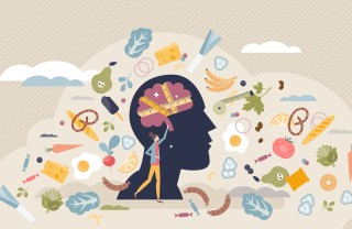 Illustrazione che evoca il rapporto con il cibo giornata disturbi alimentari, giornata disturbi alimentari 2023