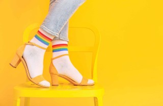 Scarpe aperte con calze Scarpe aperte con calze