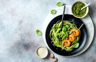 Pesto zucchine e gamberetti