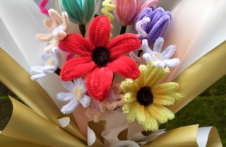 fiori fai da te con scovolini, fiori fai da te