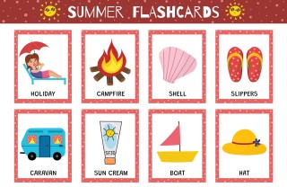 Flashcard in inglese sull'estate flashcard inglese estate, flashcard inglese, flashcard estate