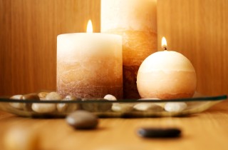 Candela centrotavola fai da te: l'idea decoupage