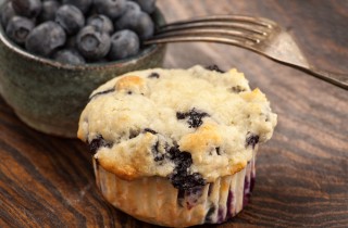 Muffins di mirtilli all'olio
