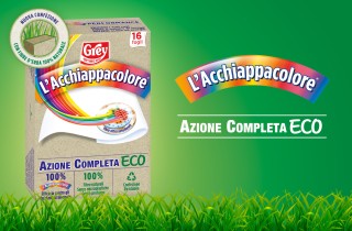 Il 100% della performance di L’Acchiappacolore Azione Completa con un impatto ridotto sull’ambiente!