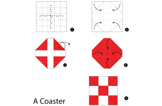 Sottobicchieri origami per picnic estivi da fare in pochi passaggi