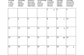 Calendario 2025 mese per mese da stampare gratis