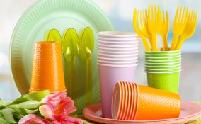 vassoio piatti plastica decorazione