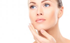 viso, rilassato, gesti, crema, giorno, donna