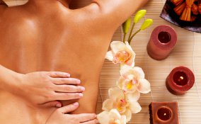 massaggi, bene, forma