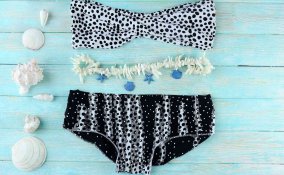 come decorare un costume da bagno scolorito