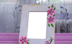 cornici decoupage San Valentino, portafoto decoupage San Valentino, regali fai da te San Valentino