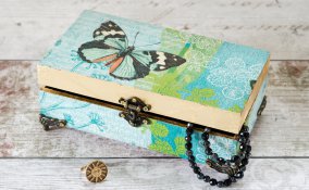 portagioie fai da te, portagioie decoupage