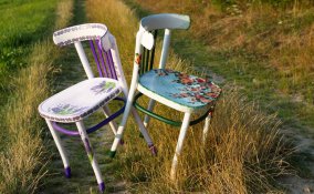 come decorare sedia legno decoupage, decoupage legno