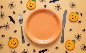 halloween, party bambini, decorare tavola