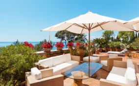 terrazzo, mare, arredamento