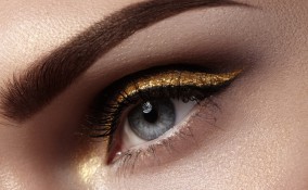 trucco, estate, ombretto color oro