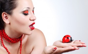 trucco, carnevale, coccinella