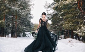 sposarsi, abito da sposa, blu o nero