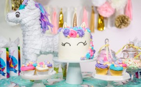 festa a tema unicorno, decorazioni a tema unicorno fai da te, decorazioni unicorno