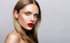 trucco, labbra, occhi