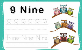 schede numeri inglese bambini, schede numeri inglese